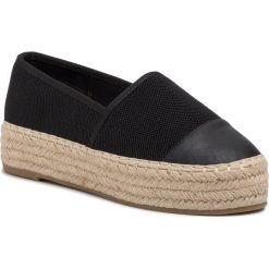 Espadryle DEEZEE - WS083102-01 Black. Czarne espadryle damskie DeeZee, bez wzorów, ze skóry ekologicznej, bez obcasa, na obcasie. Za 89,99 zł.
