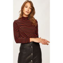 Calvin Klein Jeans - Longsleeve. Czarne bluzki damskie Calvin Klein Jeans, s, bez wzorów, z bawełny, z golfem. W wyprzedaży za 139,90 zł.