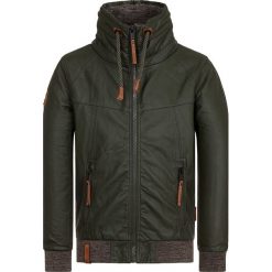 Naketano Kurtka ze skóry ekologicznej dark olive. Zielone kurtki męskie marki Naketano, s, bez wzorów, z wiskozy. Za 419,00 zł.