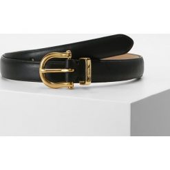 Polo Ralph Lauren STIRRUP Pasek black. Czarne paski damskie Polo Ralph Lauren, w paski, z materiału. Za 419,00 zł.