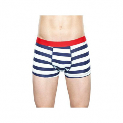 Bielizna męska Happy Socks - Stripe Trunk (STR87-6000). Szara bokserki męskie Happy Socks, z materiału. Za 79,90 zł.
