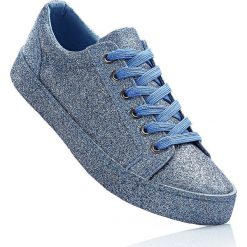 Sneakersy bonprix niebieski. Niebieskie sneakersy damskie bonprix, z materiału. Za 49,99 zł.