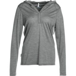 Topy sportowe damskie: Icebreaker SPHERE HOOD Koszulka sportowa metal heather
