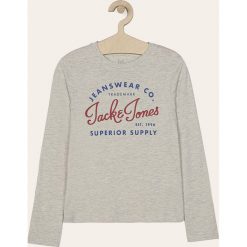 Jack & Jones - Longsleeve dziecięcy 128-176 cm. Szare t-shirty chłopięce Jack & Jones, z nadrukiem, z bawełny, z długim rękawem. Za 59,90 zł.