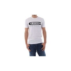 T-shirty z krótkim rękawem G-Star Raw D15104 336 GRAPHIC 4. Białe t-shirty męskie G-Star RAW, s, bez wzorów, retro, bez kołnierzyka, krótkie. Za 92,00 zł.