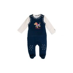Salt and Pepper BabyGlück Śpioszki Piesek navy blue - niebieski - Gr.Niemowlę (0 - 6 miesięcy). Niebieskie śpiochy niemowlęce marki Salt and Pepper, z bawełny. Za 99,00 zł.