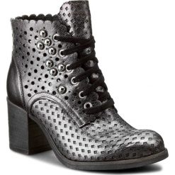 Botki ANN MEX - 7803 11SRCD Ciemny Metalik. Czarne buty zimowe damskie marki Ann Mex, ze skóry. W wyprzedaży za 279,00 zł.