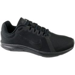 Nike Downshifter 8 908984-002 40,5 Czarne. Czarne buty sportowe męskie marki Nike, bez zapięcia, do biegania, nike downshifter. W wyprzedaży za 219,99 zł.
