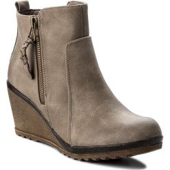 Buty zimowe damskie: Botki CLARA BARSON – WS995-6A Beżowy