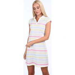 Sukienka pastelowa polo / żółty 7577. Żółte sukienki marki Fasardi, l, polo, oversize. Za 59,00 zł.