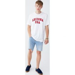 Bermudy jeansowe regular. Szare spodenki i szorty męskie Pull&Bear, m, bez wzorów, z jeansu. Za 109,00 zł.