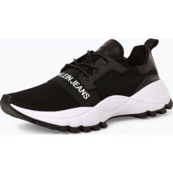 Calvin Klein Jeans - Tenisówki męskie, czarny. Czarne trampki męskie Calvin Klein Jeans, w paski, z jeansu, z paskami. Za 599,95 zł.