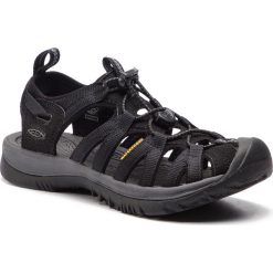 Sandały KEEN - Whisper 1018227 Black/Magnet. Czarne klapki damskie Keen, bez wzorów, z tworzywa sztucznego, sportowe, bez obcasa, bez zapięcia, outdoorowe. Za 379,95 zł.