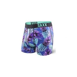 BOKSERKI MĘSKIE SAXX FUSE - PINEAPPLE BOMB. Szare bokserki męskie marki Saxx, z poliesteru. Za 139,00 zł.