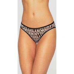 Dkny - Figi. Czarne majtki damskie DKNY, s, bez wzorów, z elastanu. Za 99,90 zł.