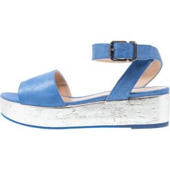 Sandały damskie: Erika Rocchi Sandały na platformie blue/argento