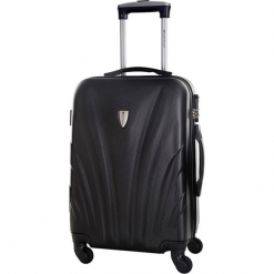 Walizka w kolorze czarnym - 99 l. Czarne walizki Platinium, z materiału. W wyprzedaży za 269,95 zł.
