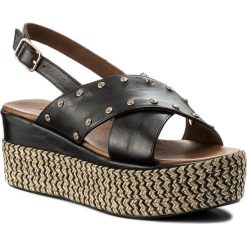 Espadryle INUOVO - 8863 Black. Czarne espadryle damskie marki Inuovo, bez wzorów, ze skóry, bez obcasa, na obcasie. W wyprzedaży za 199,00 zł.