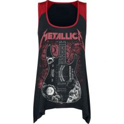 Metallica EMP Signature Collection Top damski czarny/czerwony. Czarne topy damskie marki Metallica, xl, z nadrukiem, z materiału. Za 62,90 zł.