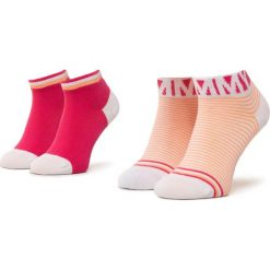 Zestaw 2 par niskich skarpet unisex TOMMY HILFIGER - 320413001 Pink Lady 026. Różowe skarpetki damskie z elastanu. Za 29,00 zł.