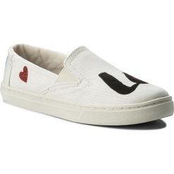 Tenisówki TOMS - Luca 10011482 White Denim. Białe trampki dziewczęce marki Toms, bez wzorów, z gumy, bez zapięcia. W wyprzedaży za 159,00 zł.