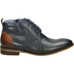 Botki męskie - 725X BLU-BRON. Czarne botki męskie Venezia, ze skóry. Za 289,00 zł.
