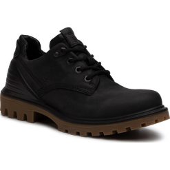 Trapery ECCO - Tredtray M 46036451052 Black/Black. Czarne półbuty męskie ecco, na co dzień, bez wzorów, ze skóry, klasyczne, bez zapięcia. Za 699,00 zł.