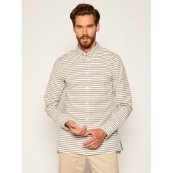 Koszula Tommy Jeans Tjm Horizontal Stripe DM0DM07919. Zielone koszule męskie Tommy Jeans, xl, bez wzorów, z jeansu, casualowe, bez kołnierzyka, bez rękawów. W wyprzedaży za 239,00 zł.