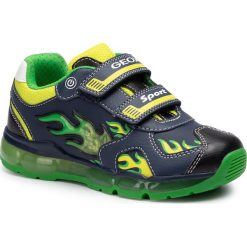 Sneakersy GEOX - J Android B. C J9444C 054CE C0749 D Navy/Lime. Niebieskie trampki chłopięce Geox, bez wzorów, ze skóry ekologicznej, na rzepy. Za 309,00 zł.