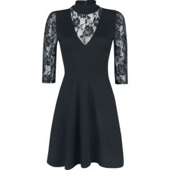 Forplay Jersey Lace Dress Sukienka czarny. Czarne sukienki damskie koronkowe marki Forplay, na imprezę, l, ze stójką. Za 164,90 zł.