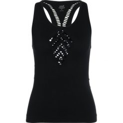 Casall OPEN STRUCTURE RACERBACK Top black. Czarne topy sportowe damskie marki Casall, z elastanu. Za 249,00 zł.