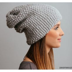 Czapka beanie alpaka. Szare czapki zimowe damskie Pakamera, z wełny. Za 239,00 zł.