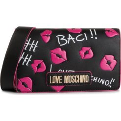Torebka LOVE MOSCHINO - JC4111PP18LU100A Nero/Fuxia. Czarne listonoszki damskie Love Moschino, bez wzorów, ze skóry ekologicznej, bez dodatków. W wyprzedaży za 549,00 zł.