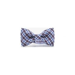 Mucha marthu BLUE GRID. Niebieskie muszki męskie Marthu, w paski, z tkaniny, eleganckie. Za 89,00 zł.