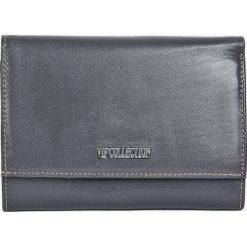 VIP COLLECTION - Portfel skórzany Palermo. Szare portfele damskie marki VIP COLLECTION, bez wzorów, ze skóry. W wyprzedaży za 139,90 zł.