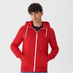 Rozpinana bluza z kapturem - Czerwony. Czerwone bluzy męskie House, s, bez wzorów, z kapturem, bez rękawów, z kapturem. Za 59,99 zł.