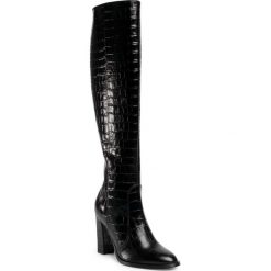 Muszkieterki EVA LONGORIA - EL-02-02-0000127 501. Czarne kozaki damskie Eva Longoria, ze skóry, bez obcasa, na obcasie, bez zapięcia. Za 579,00 zł.