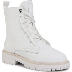 Trapery BIG STAR - GG274597 White. Białe trapery damskie BIG STAR, ze skóry ekologicznej, klasyczne, bez obcasa, bez zapięcia. Za 269,00 zł.