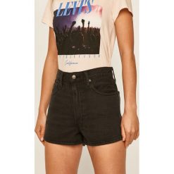 Levi's - Szorty jeansowe. Czarne szorty damskie Levi's®, s, bez wzorów, z bawełny, casualowe, z podwyższonym stanem. Za 279,90 zł.
