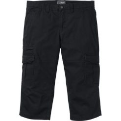 Spodnie bojówki 3/4 Loose Fit bonprix czarny. Spodnie męskie bonprix. Za 79,99 zł.