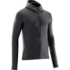 Kurtka do biegania męska RUN WARM+ szara. Szare kurtki sportowe męskie KALENJI, s, bez wzorów, z elastanu, bez kaptura, do biegania. Za 119,99 zł.