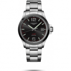 LONGINES Conquest L3.729.4.56.6. Szare zegarki męskie LONGINES, ze stali. Za 4870,00 zł.