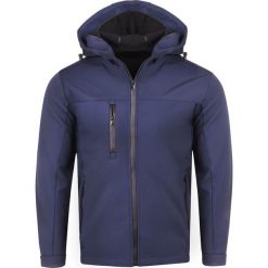 Kurtka męska softshell granatowy Recea. Niebieskie kurtki męskie Recea, xl, bez wzorów, z bawełny, bez kaptura. W wyprzedaży za 89,99 zł.