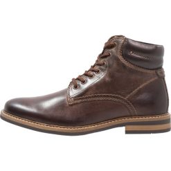 Buty zimowe męskie: Pier One Botki sznurowane brown