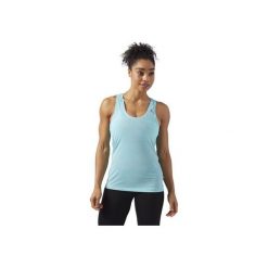 KOSZULKA WORKOUT READY ACTIVCHIL (S). Bluzki sportowe damskie Reebok, s, bez wzorów, z dzianiny, bez kołnierzyka, bez rękawów, bez kaptura, do biegania. W wyprzedaży za 99,99 zł.