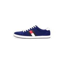 Buty Tommy Hilfiger FM0FM02202 ESSENTIAL FLAG. Niebieskie trampki męskie TOMMY HILFIGER, bez wzorów, bez zapięcia. Za 229,62 zł.