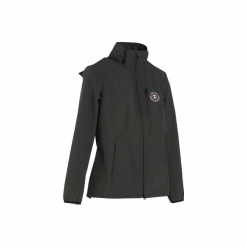 Kurtka jeździecka Softshell 700 damska. Szare kurtki damskie marki FOUGANZA, xl, z elastanu. Za 169,99 zł.