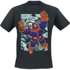 Marvel Comics - Thanos Comic Strip T-Shirt czarny. Czarne koszulki męskie marki Marvel, l, z motywem z bajki, bez kołnierzyka. Za 74,90 zł.