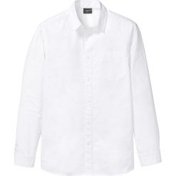 Koszula z długim rękawem bonprix biały. Białe koszule męskie bonprix, xl, bez wzorów, z bawełny, bez kołnierzyka, z długim rękawem. Za 74,99 zł.