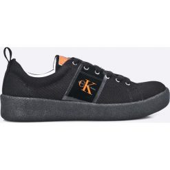 Calvin Klein Jeans - Tenisówki. Czarne trampki męskie marki Calvin Klein Jeans, z jeansu, na sznurówki. W wyprzedaży za 399,90 zł.
